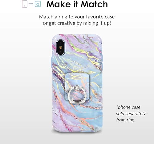 Miniatura 6 de Soporte de anillo Velvet Caviar para teléfono celular, anillo de dedo y soporte, mejora el agarre del teléfono, compatible con iPhone, Galaxy y la