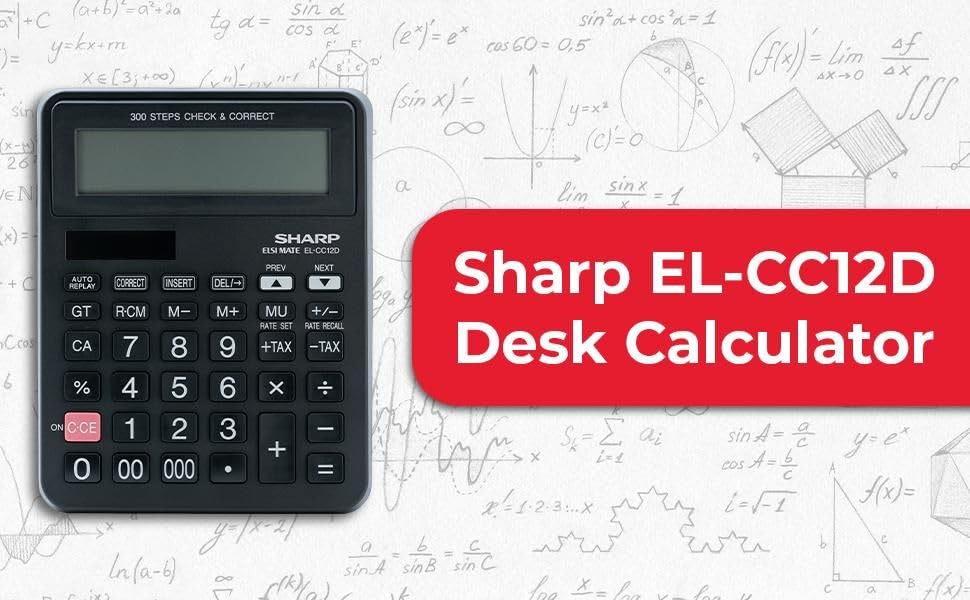 Calculadora de escritorio Sharp ELL-CCD12 de 12 dígitos, un modelo clásico y profesional 3