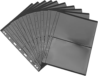 EXQUIMEUBLE Álbum De Fotos 10 Peças De Selos De Bolso De Moedas Página De De Moedas Fichário Porta-Coletor De Selos Pastas De Plástico Adesivo Fichário Transparente Porta-Selos Páginas De