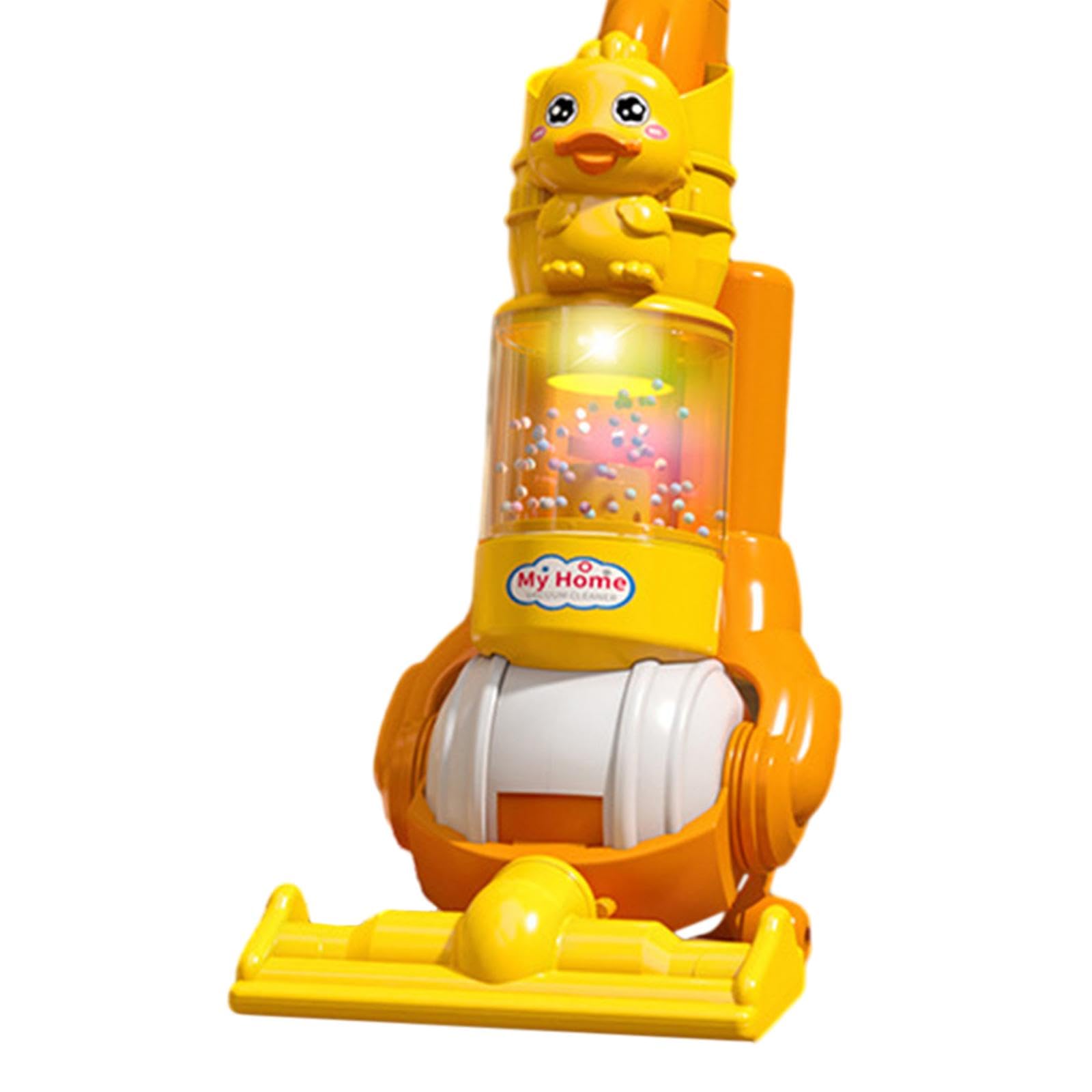 harayaa Aspirapolvere per Bambini con Luci Ed Effetti, Giocattolo Educativo Realistico con Pallina Che Scoppia, Ideale Come Regalo di Natale per Bambin, Anatra