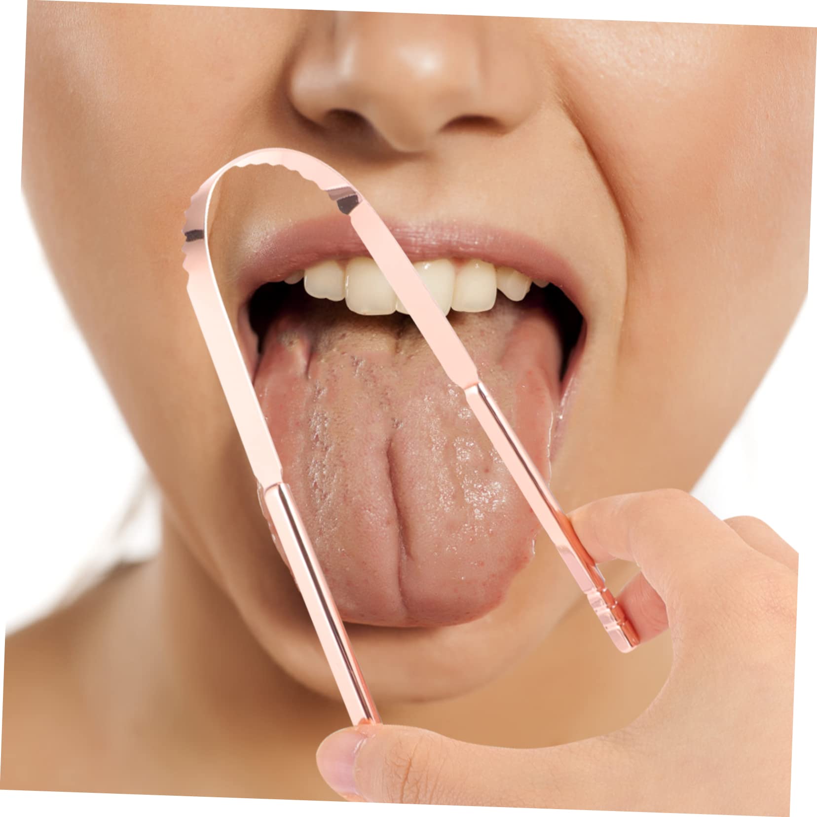 Housoutil 10pezzi Raschietto Per Lingua Inossidabile Da Strumento Di Pulizia Orale U-shaped Per Combattere Alitosi e Rimuovere Residui Alimentari Della Bocca e Igiene
