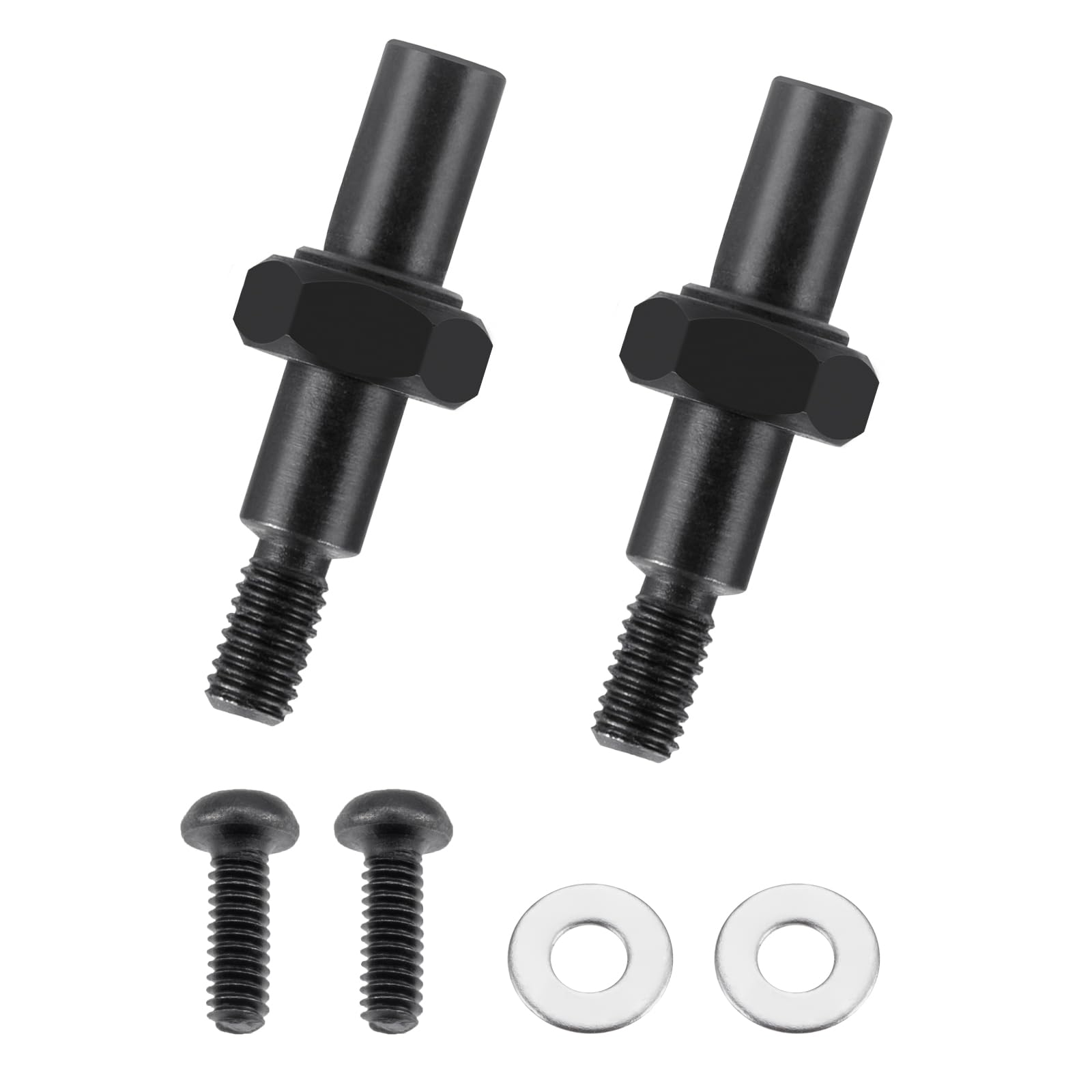 RCHUBAM 1Set Front Drive Stub Axles CVD Front Joint Drive Shaft 8mm to 7mm Compatible with 1/18 Losi Mini-T 2.0 & Mini-B 1/16 Scale RC Off-Road Car Truck (Black)