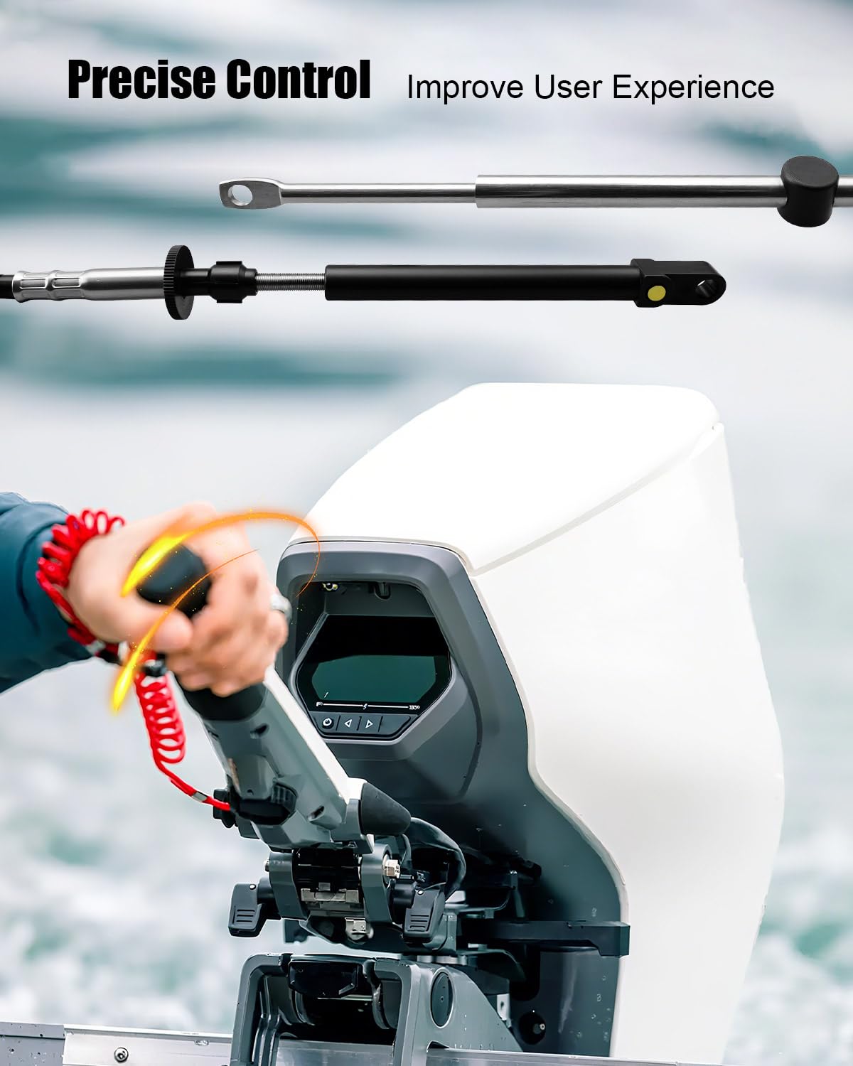 1 Pz 14FT Acceleratore Cambio Telecomando Cavo Adatto Johnson Evinrude BRP OMC Motore Fuoribordo Sostituire ‎0173114