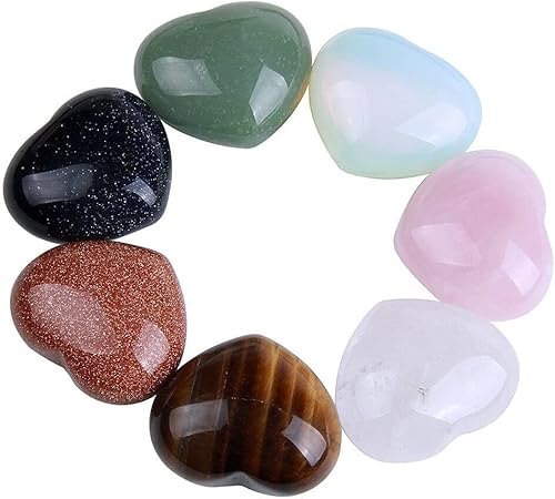 Miniatura 2 de DOUPE - Piedra curativa de cristal natural, piedra de corazón, minerales bergkristal Piedras Chakras Meditación espiritual Engel cristais decoracion