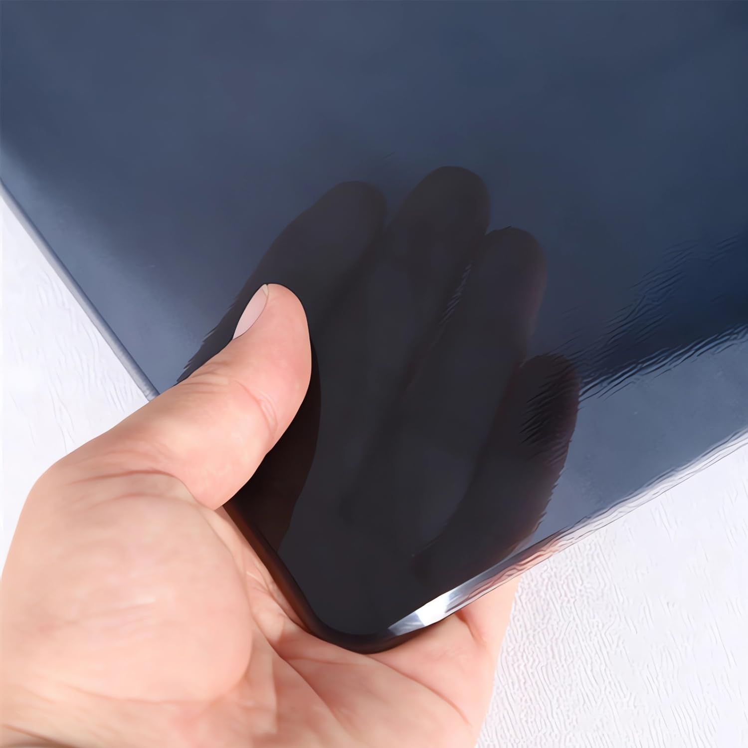 QBYRSSS Transparent Table Cover Protector Transparent PVC Tablecloth 2mm Thick Rectangular AntiStain Protector with Slanted Edge for Marble & Glass Tables BubbleFree 45x250cm Waterproof Table Cover.