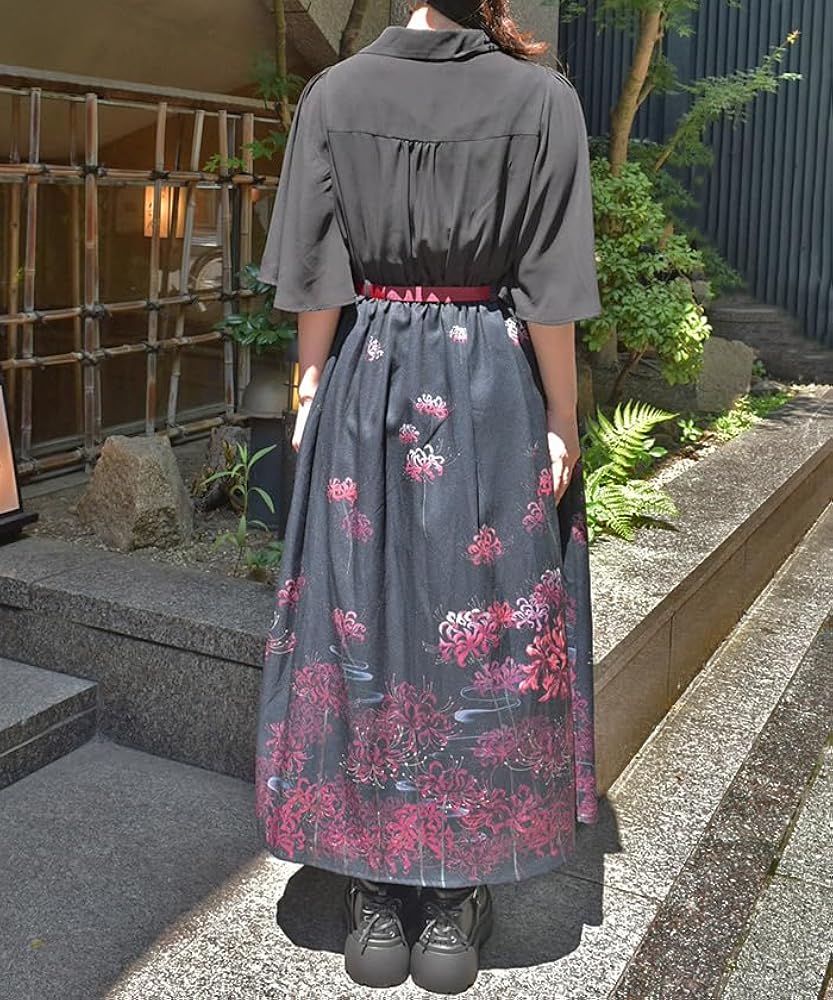 【axes femme】彼岸花 ワンピース 彼岸花柄ワンピース｜アクシーズファムの通販｜&mall（アンド