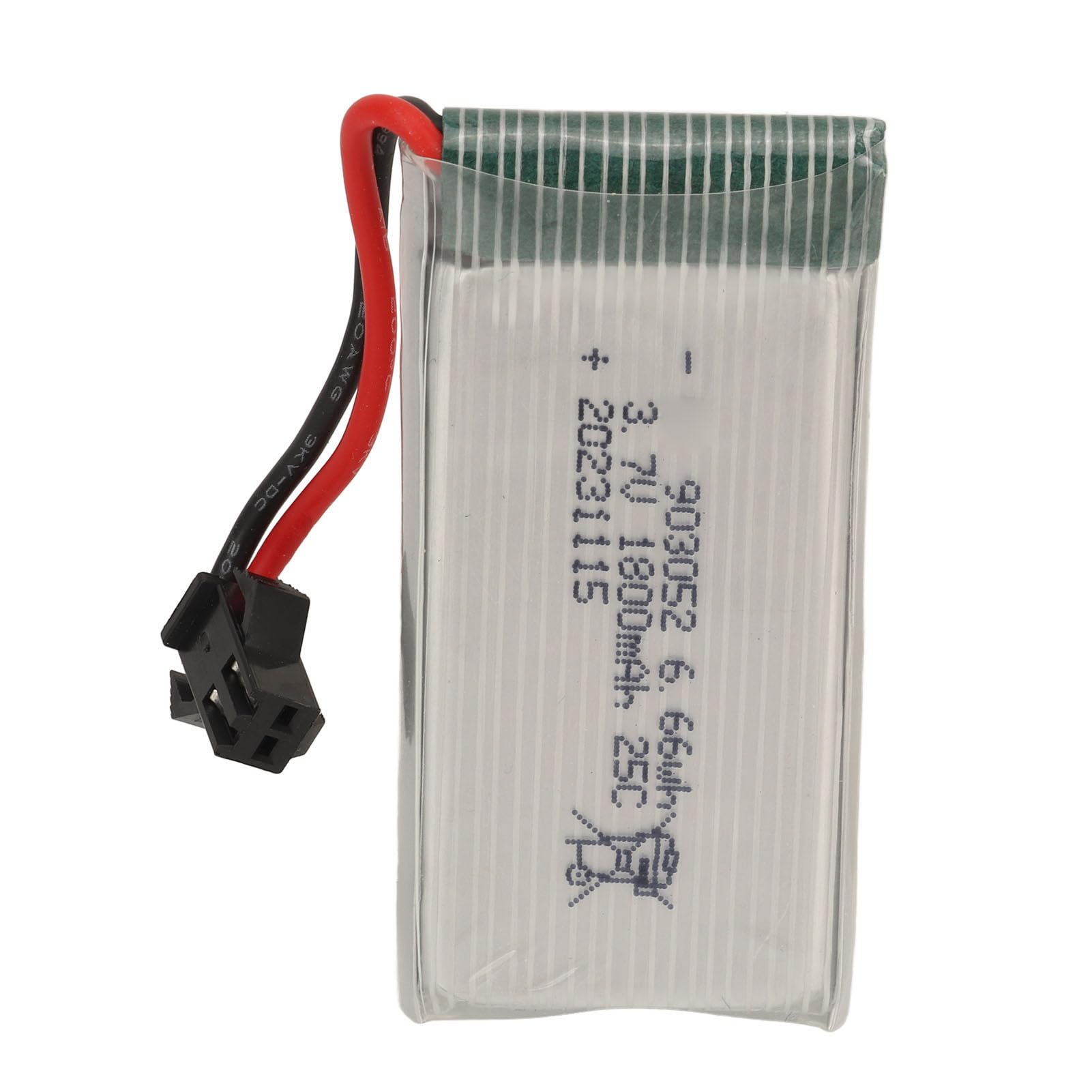 3.7V 1800mAh 25C High Capacity Lipo Battery,903052 Lipo RC Airplane Battery with SM Black Plug for X5SW RC Airplane