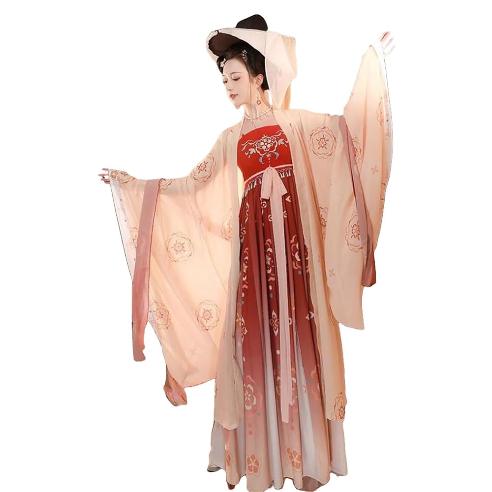 Amazon.co.jp: [ロングペン] 唐装 漢服セット レディース 広い袖