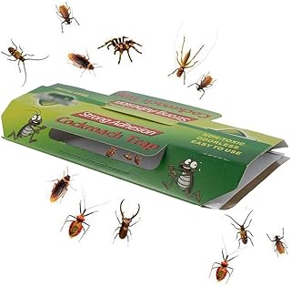 10PCS Cockroach Traps Cockroach Trap Killer House with Non-Toxic Bait Pest Control, ECO-Friendly Strong Sticky Glue Traps Disposable Spiders Ants Killer
