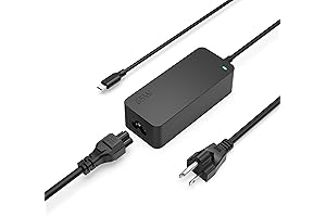 USB C Yoga Laptop Charger - 65W Fast Charging, 10Ft Extended Cable, Power Light Indicator