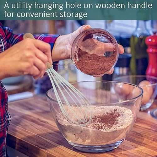 Miniatura 4 de Herramienta de cocina mango de madera resistente a altas temperaturas juego de utensilios de silicona no tóxicos para cocinar 9 piezasjuego de