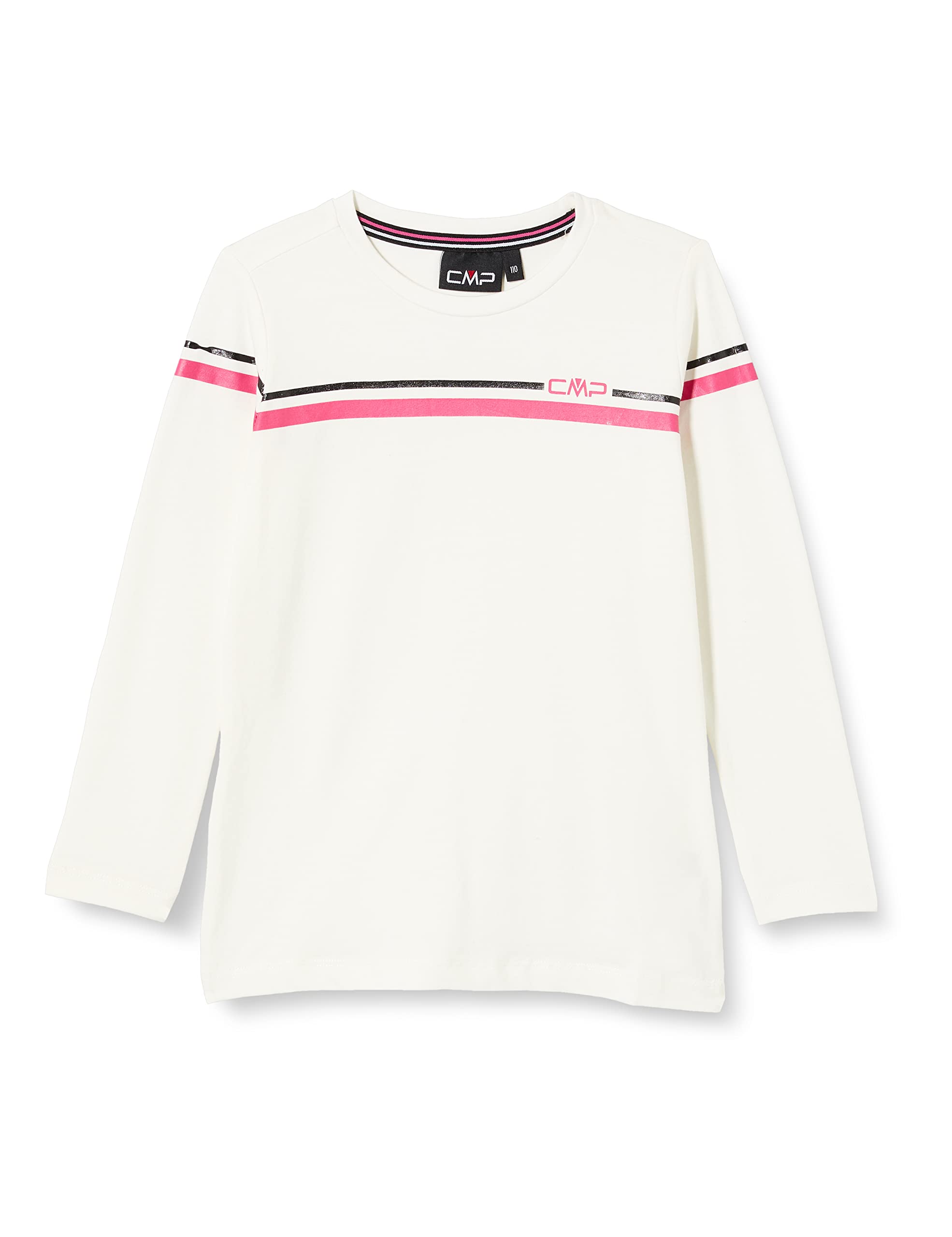 CMP Long Sleeve T-Shirt 95% Cotton, Girl, B.Co Gesso, 116, B.Co Gesso