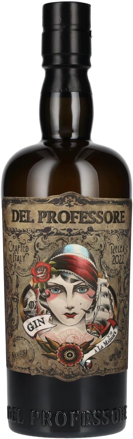 Del Professore Gin à la Madame 70CL, 42.9% - Premium Italian Craft Gin