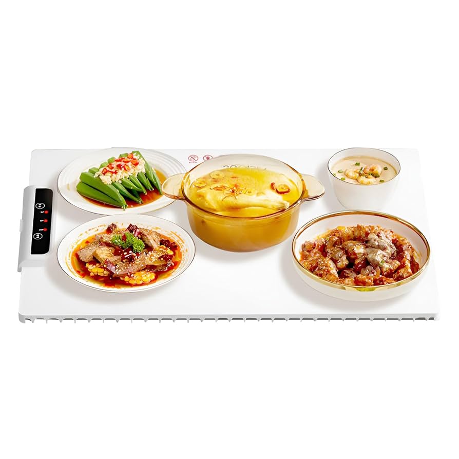 折りたたみ式⭐️ポータブル食品保温マット、電気食品用加熱 シリコン 食品の加熱用 Amazon.co.jp: 食品用保温マット、6段階の温度設定が可能な