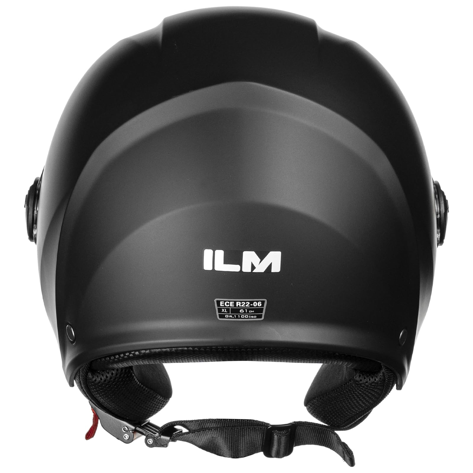 ILM Casco Moto Jet con Visiera Vintage Donna Uomo Scooter Vespa Omologato ECE,Modello 506