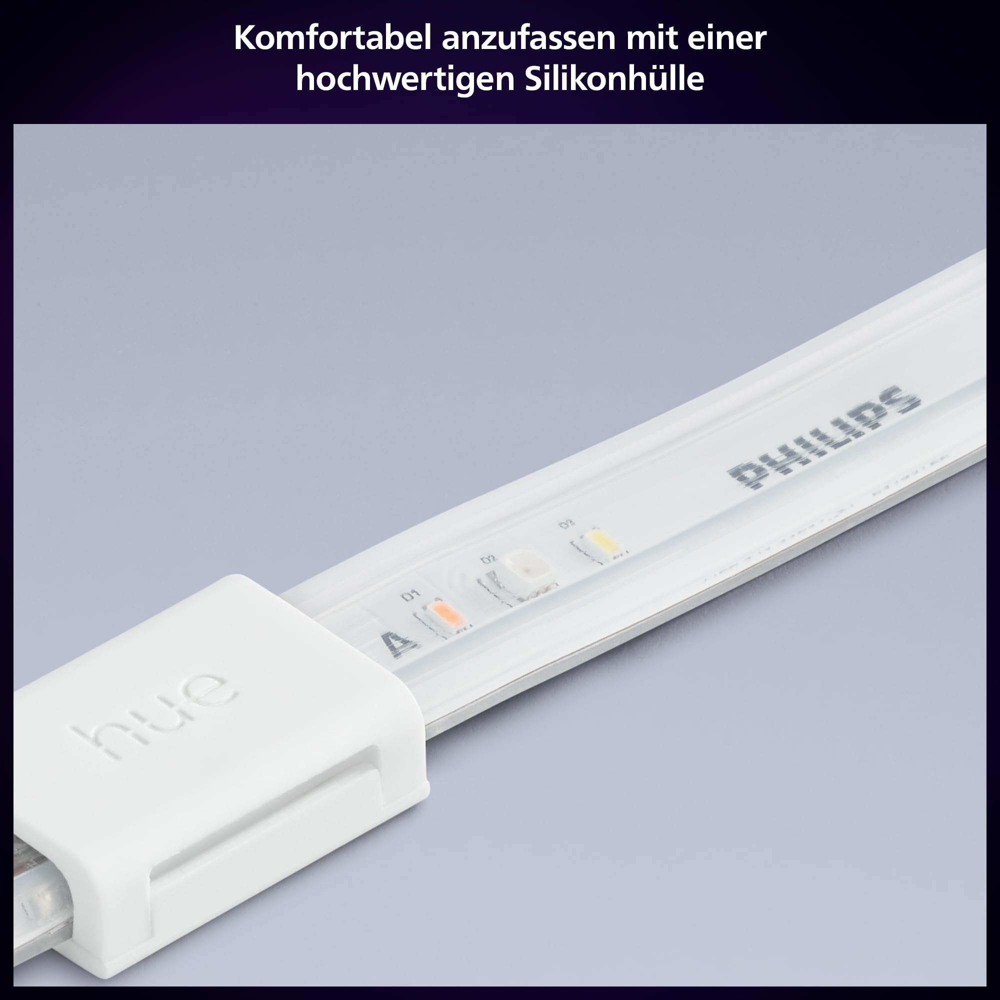Philips Hue Smart LED Lightstrip Basis-Set 3m, 1er-Pack, kompatibel mit Alexa, Google Assistant, Apple HomeKit