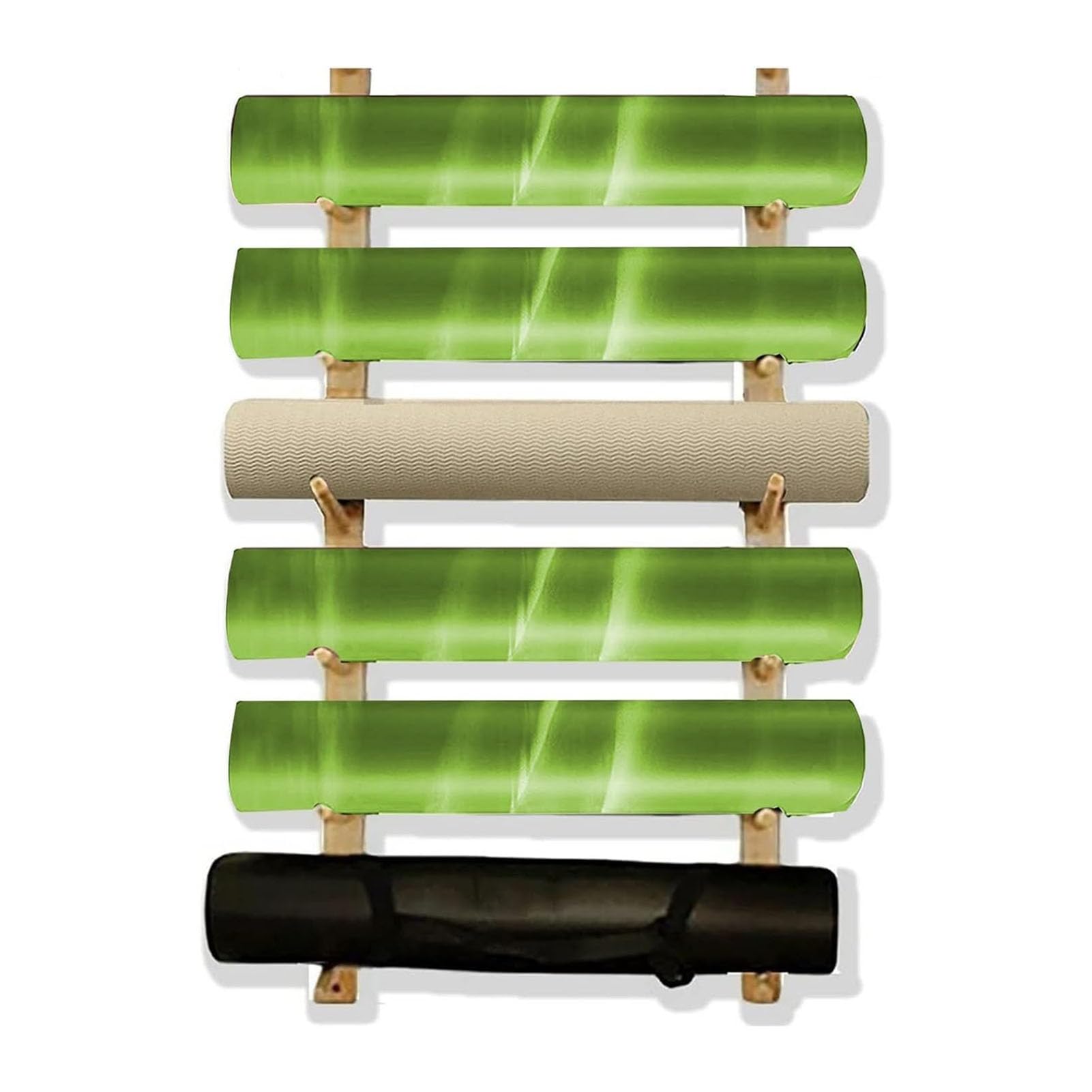 Soporte Esterilla Yoga Soporte de Yoga Montado en La Pared Multicapa, Estante De Almacenamiento para Esterilla De Yoga, Estante Organizador Rodillos Espuma