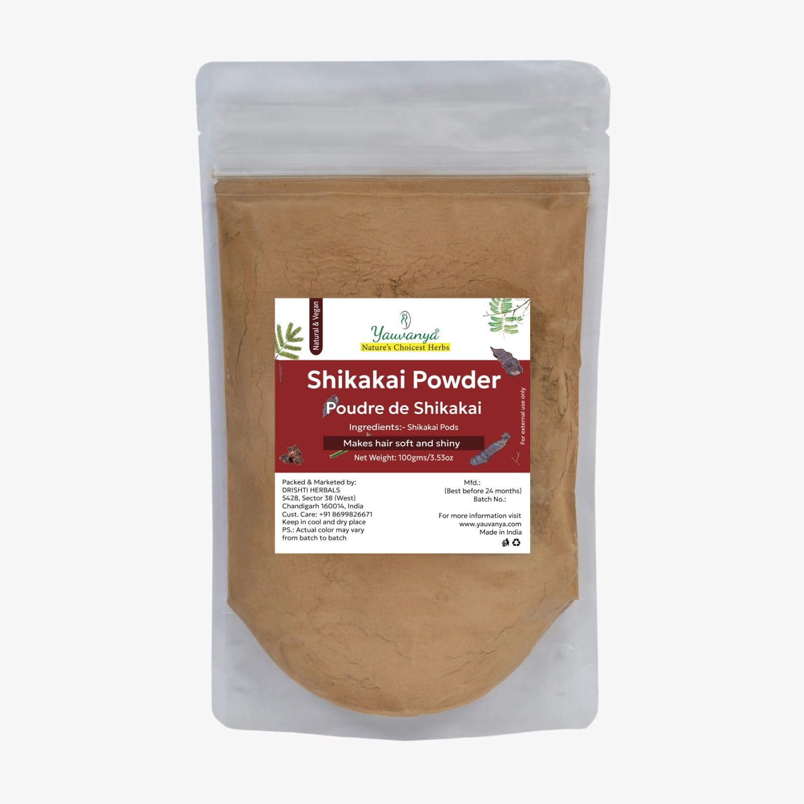 Shikakai (Acacia Concinna) Powder, Natural hair conditioner and nourisher - 100 gms