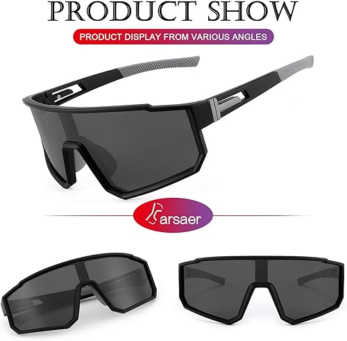 Miniatura 2 de Karsaer Visison - Gafas de sol polarizadas para ciclismo, equitación, deportes, hombres y mujeres, para Moutain Baseball MTB