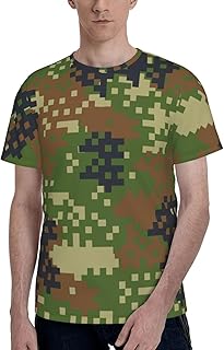 [COOLEAD] Tシャツ 迷彩 カモフラ柄 カモフラージュ アニメ トップス シャツ 半袖 メンズ レディース 夏服 快適 個性 おしゃれ 漫画風プリント カップル着用 大きいサイズ プレゼント eefg97h