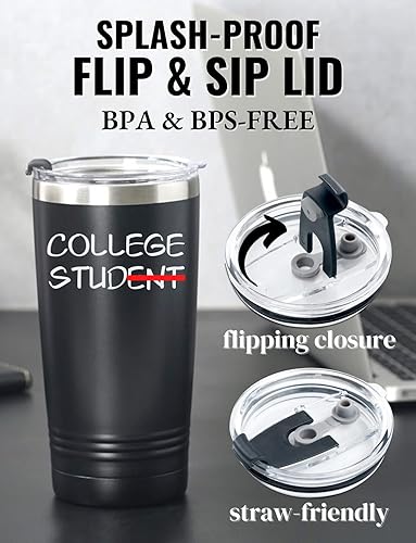 Miniatura 3 de Onebttl Divertido vaso de regalo de Navidad para estudiantes universitarios para hombres y mujeres, regalos para estudiantes escolares, taza de
