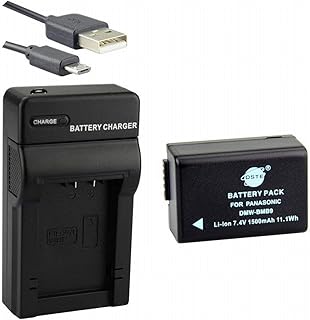DSTE DMW-BMB9 Li-ion Battery and Micro USB Charger Suit for Panasonic Lumix DMC-FZ40 DMC-FZ45 DMC-FZ47 DMC-FZ48 DMC-FZ60 DMC-FZ62 DMC-FZ70 DMC-FZ72 DMC-FZ80 DMC-FZ100 DMC-FZ150