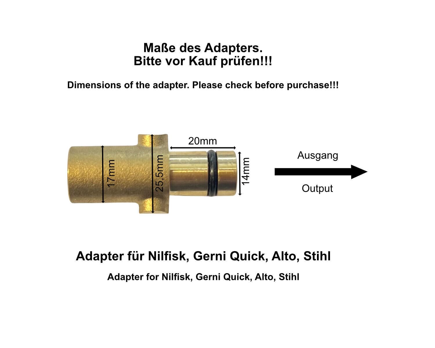 M&M Smartek - Rohrreinigungsschlauch für/kompatibel zu Nilfisk GERNI Hochdruckreiniger Anschluss AG M22 x 1,5 IG für Bajonett Adapter & rotierende + starre Düse (25 Meter)