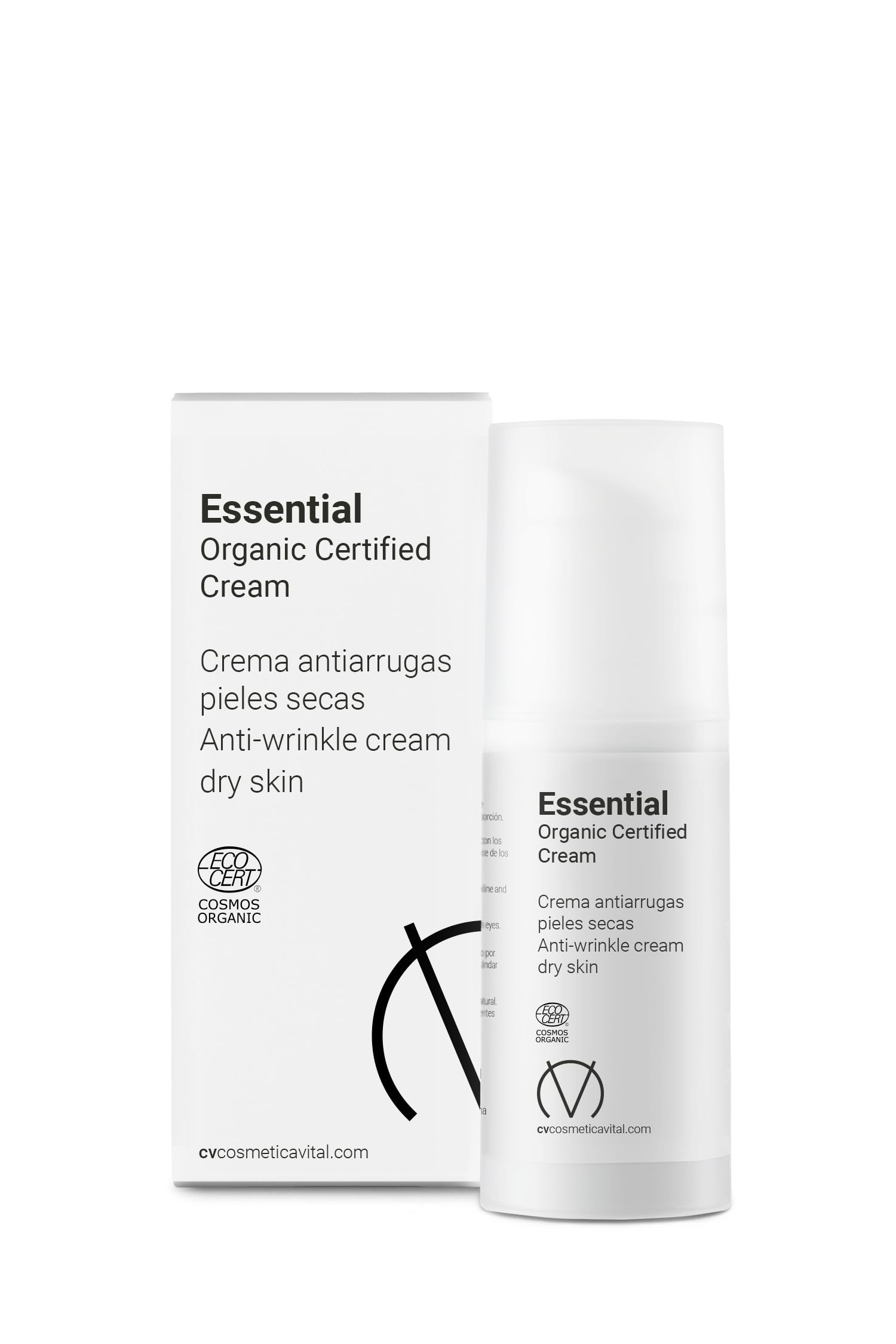 ESSENTIAL ORGANIC CERTIFIED CREAM 50 ml. Crema certificada ecológica para pieles secas con efecto regenerador y antiarrugas. Minimiza los signos de la edad.