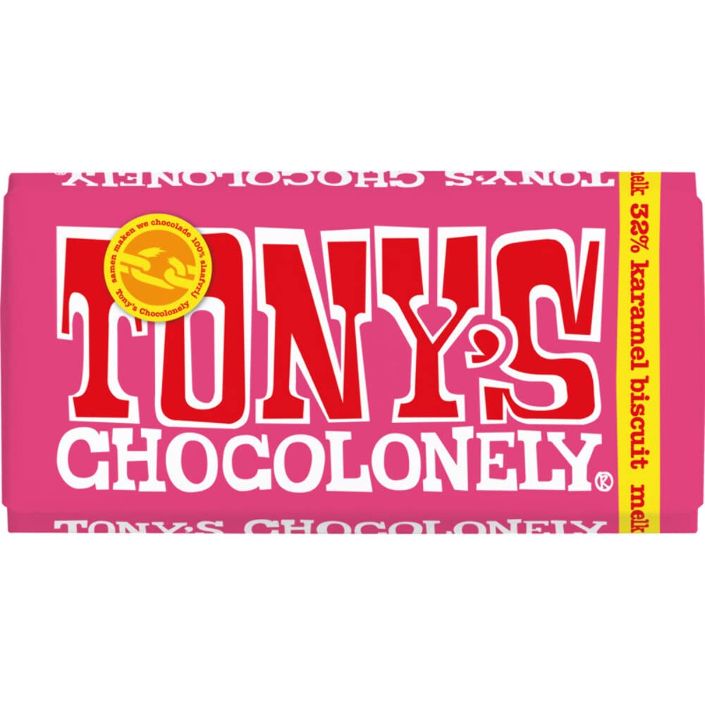 Tony's Chocolonely Schokoladen-Milch-Karamell-Keksriegel 180g