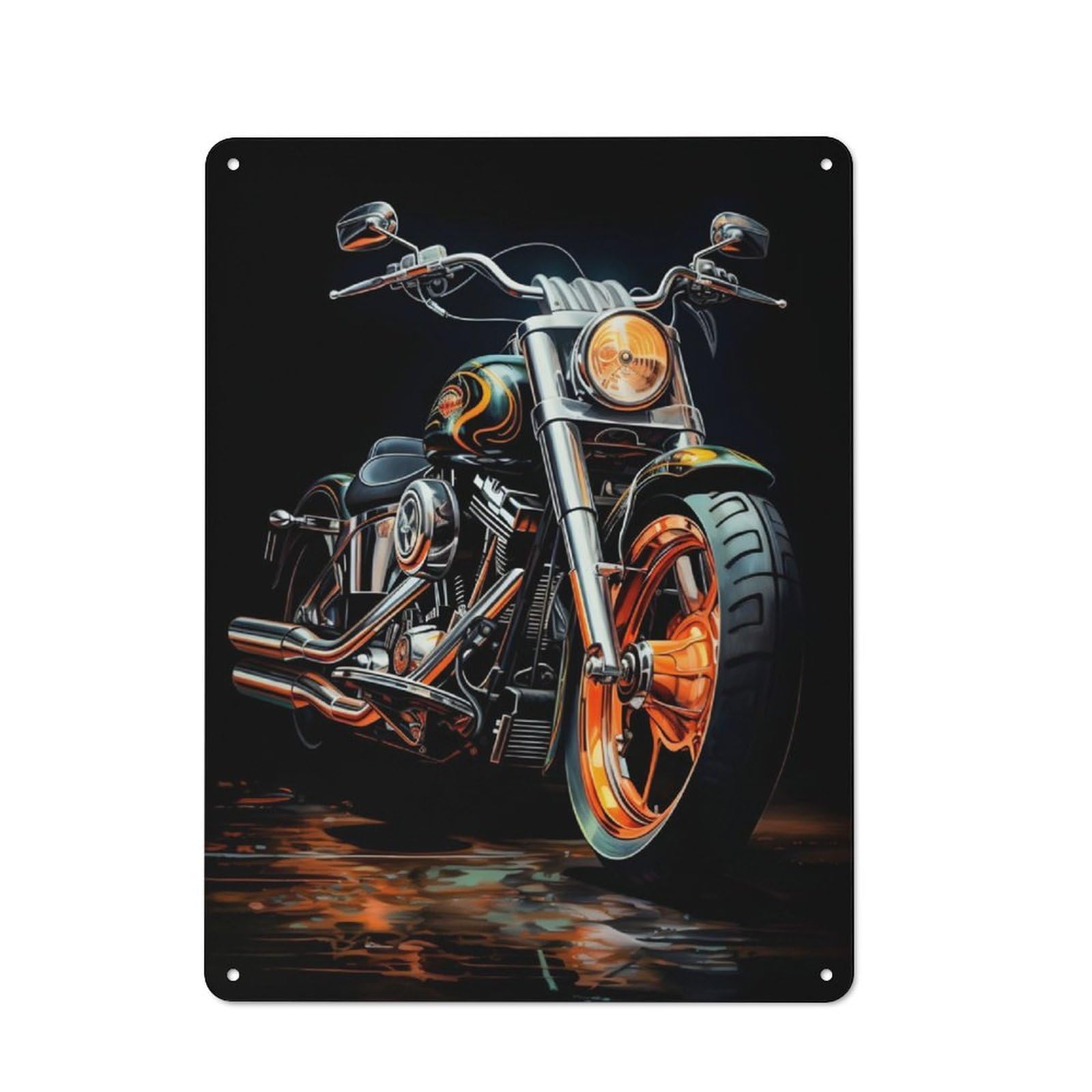 Junmoney Morotcycle 40X30cm Vintage Metal Plaque With For Garage Or Workshop, A Christmas Gift For People Styling Garage And Workshop