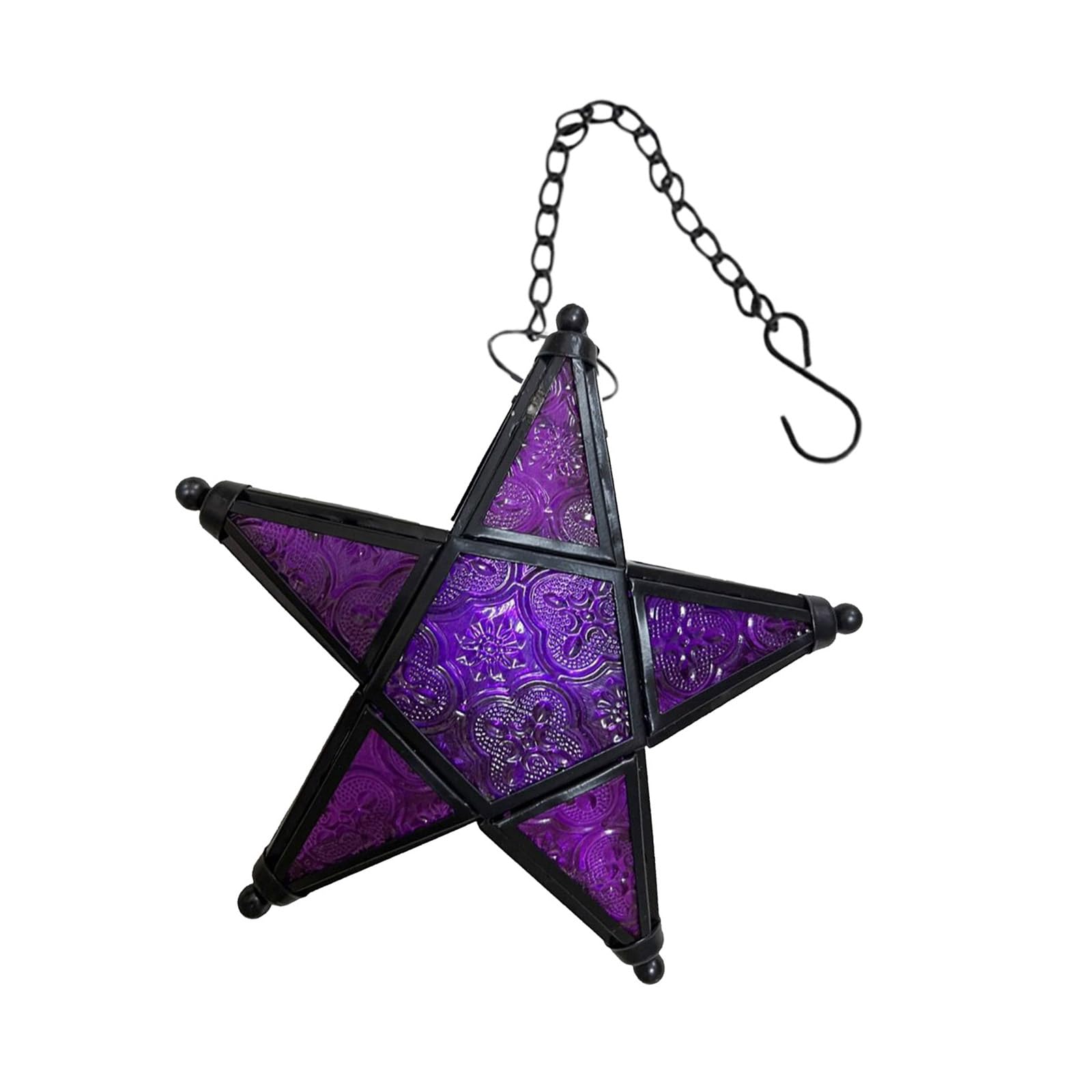 Unique Iron Wall Mountable Holders Star Shape Carving Detail Fashion Ambiances Decorating Enhances Any Space Pet Friendly Iron Holders Star Shape Secure Structure Enhances Any Space Ambiance