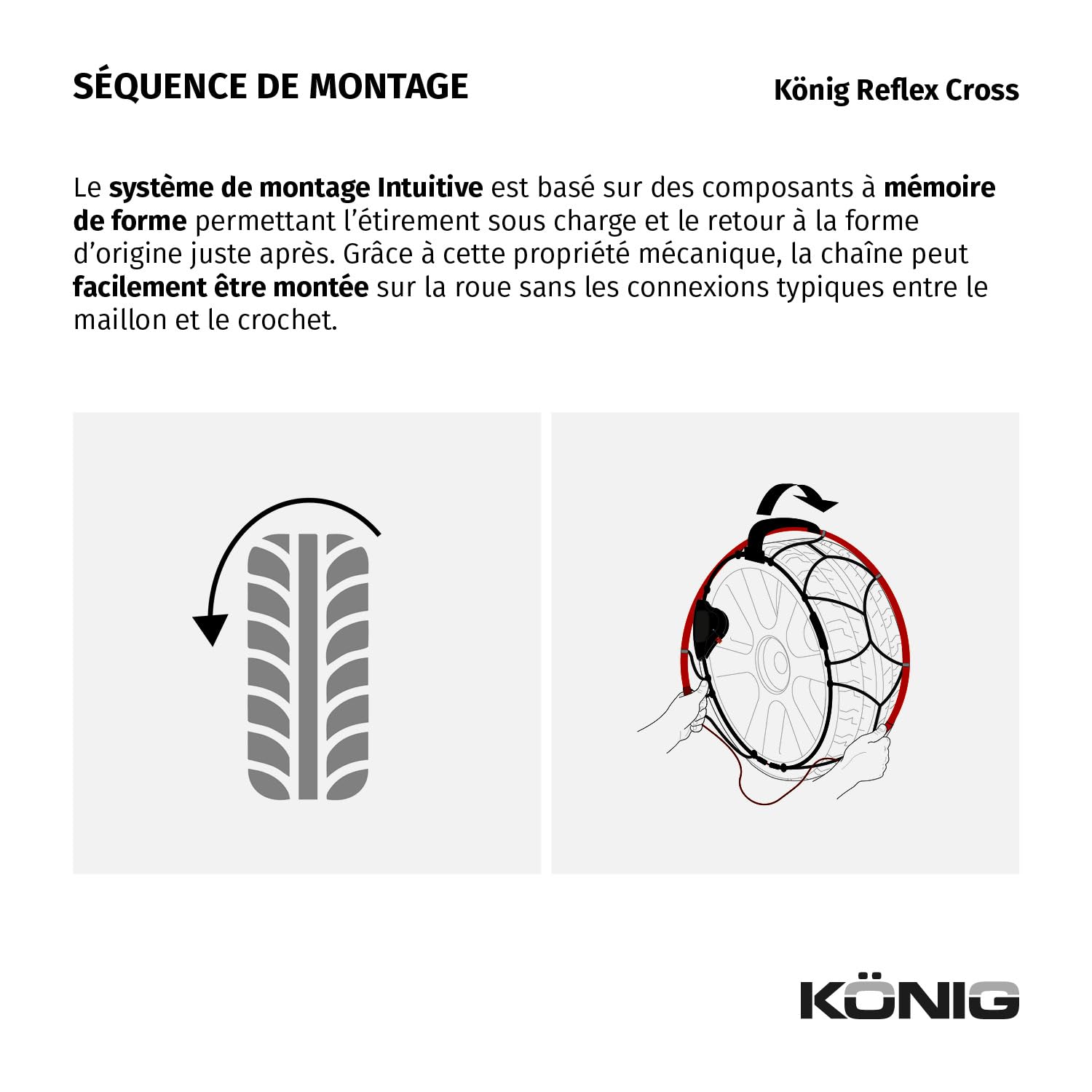 KÖNIG Reflex Cross 249 Chaînes à neige