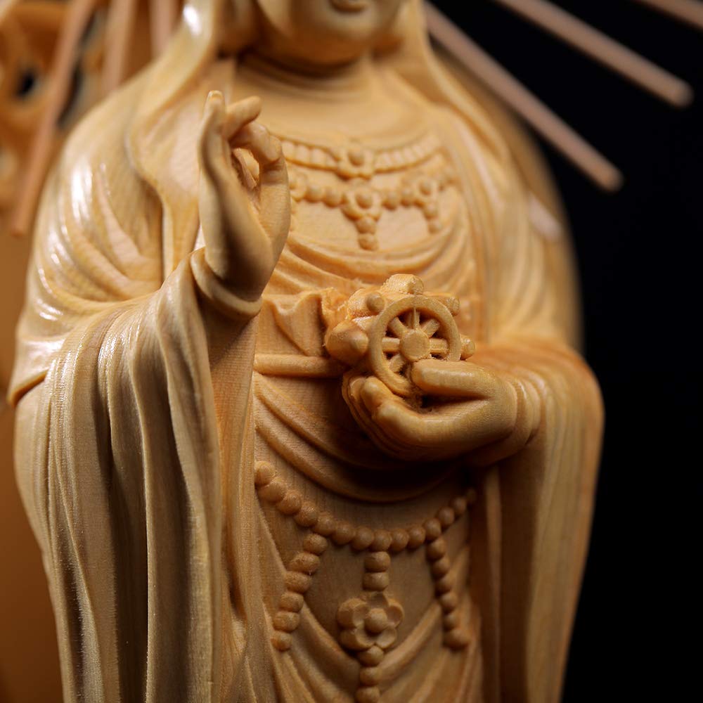 観音菩薩 木彫　仏像 彫刻　開運　風水　置物　縁起物　インテリア　子安観音 観音菩薩 木彫 仏像 彫刻 開運 風水 置物 縁起物 インテリア