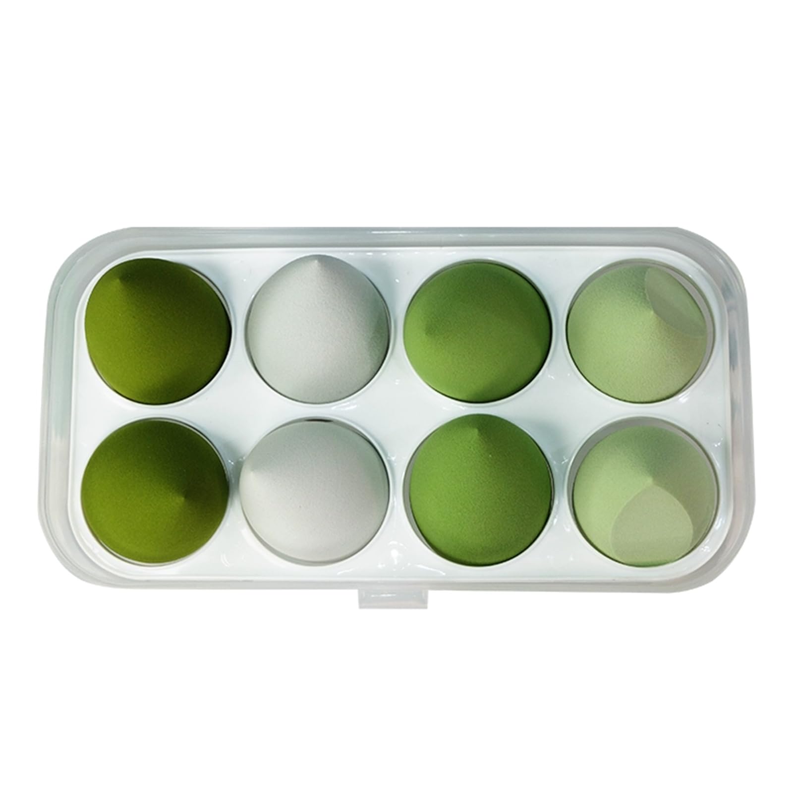 EUDUQ 8 Stück Make up Schwamm Set,Beauty Blender groß Make Up ei bunt Puderquaste Kosmetik Schwämmchen Waschbar Sponge Abschminkpads für Flüssigkeit Foundation Puder Sonnenschutz Grüner