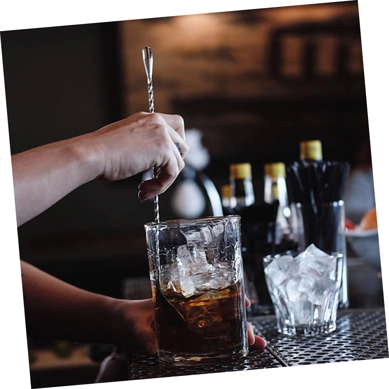 HOLIDYOYO 3pcs Long Handle Mixing Spoons Stirring Spoon Coffee Mixing Spoon Bar Spoon Bar Mixing Spoon Drink Stir Tumbler with Lid and Straw Honey Spoons Dessert Spoons Bar Stirring Silver