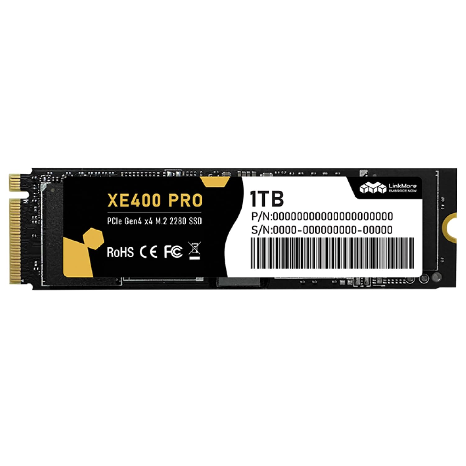LinkMore XE400 Pro 1 To M.2 2280 NVMe SSD, PCIe Gen4 x4 (PCIe 4.0), jusqu'à 4 900/3 900 Mo/s, SSD interne pour jeux et Windows 11