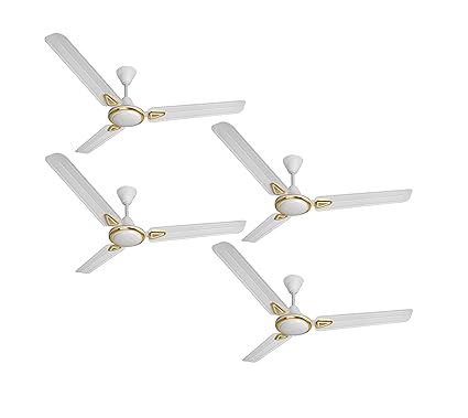 McCOY STELLER 48 '' : Decorative : HIGH SPEED Ceiling Fan : White : Pack of Four