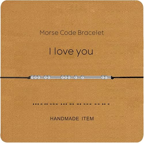 VIMIEW Pulseras de código morse para mujer regalos de amistad para mujeres mamá esposa amigas mejor amiga hermana abuela cumpleaños Navidad el mejor