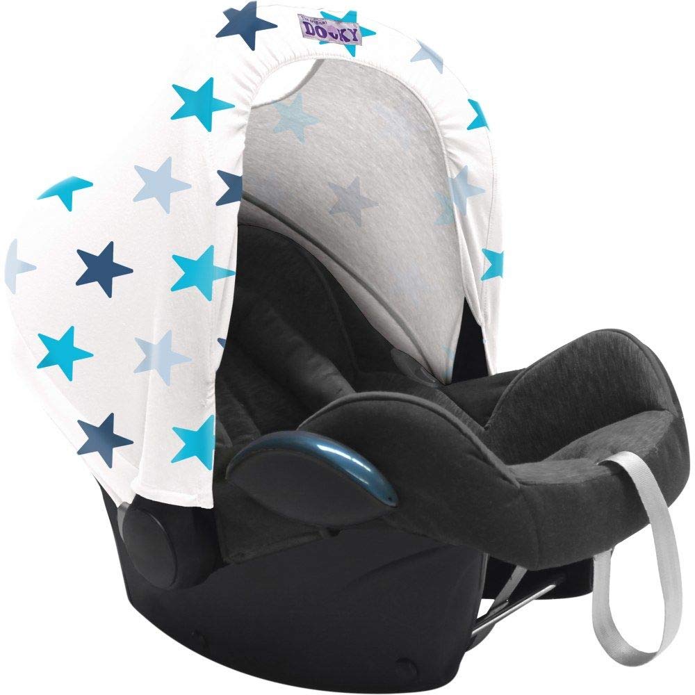 Dooky Hoody Cover for Baby Car Seat/ Pram/ Stroller/ Pushchair, Universal Fit, Protects from Sun, Wind and Light Rain, UPF 50+ UV Protection, Easy to Install and Wash, Plain Black — view 3