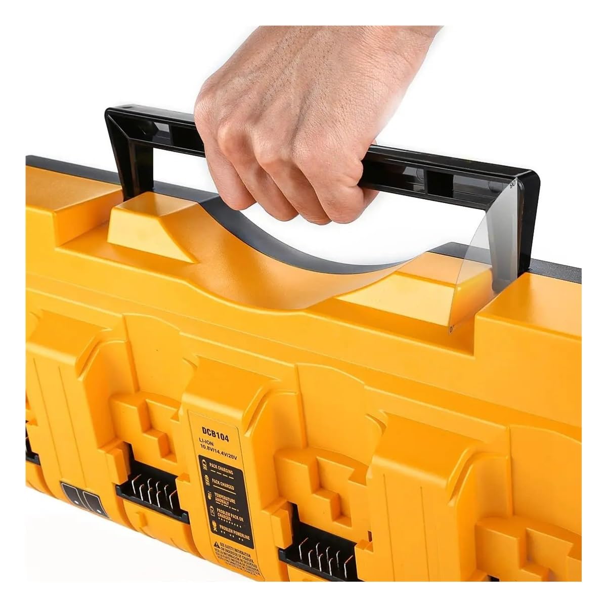 Reemplazo Compatible for Cargador de batería Dewalt DCB104, Compatible con estación de Carga de batería múltiple Dewalt 12V 18V, Cargador rápido de 4 Puertos(UK Plug)