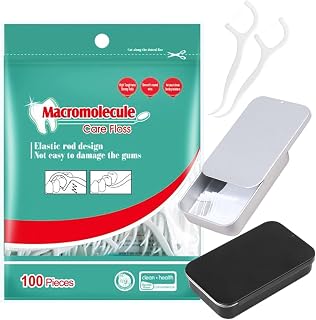 100 Count Dental Floss Case Travel Floss, Dental Floss Picks with 2 Travel Cases, Superfine Dental Flossers,