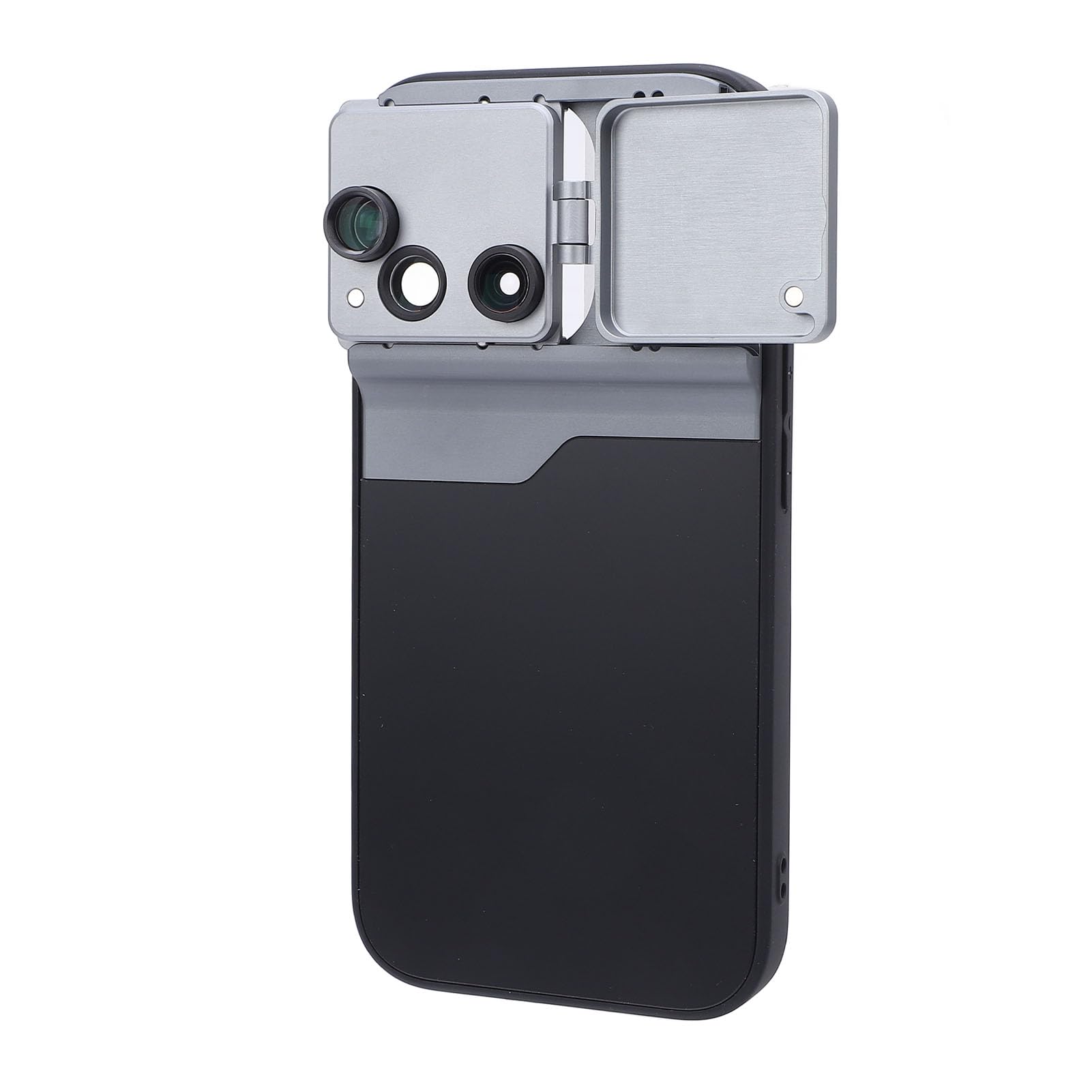 3 en 1 Phone Camera Lente Case de Aluminio TPU óptico Glass Macro Telethelethele Fisheye Lens para 16 Accesorios de Teléfonos Inteligentes Pro