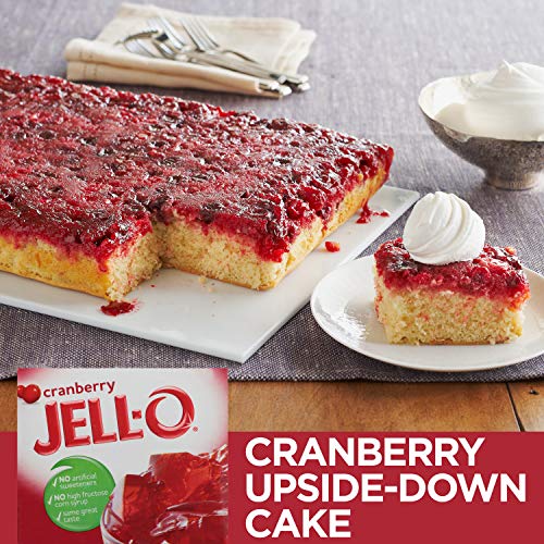 Image of Jell-O Gelatin Dessert Mix, Cranberry Flavor, Classic Fruit Gelatin for Desserts, Salads & Holiday Recipes, 3 oz (Pack of 24)