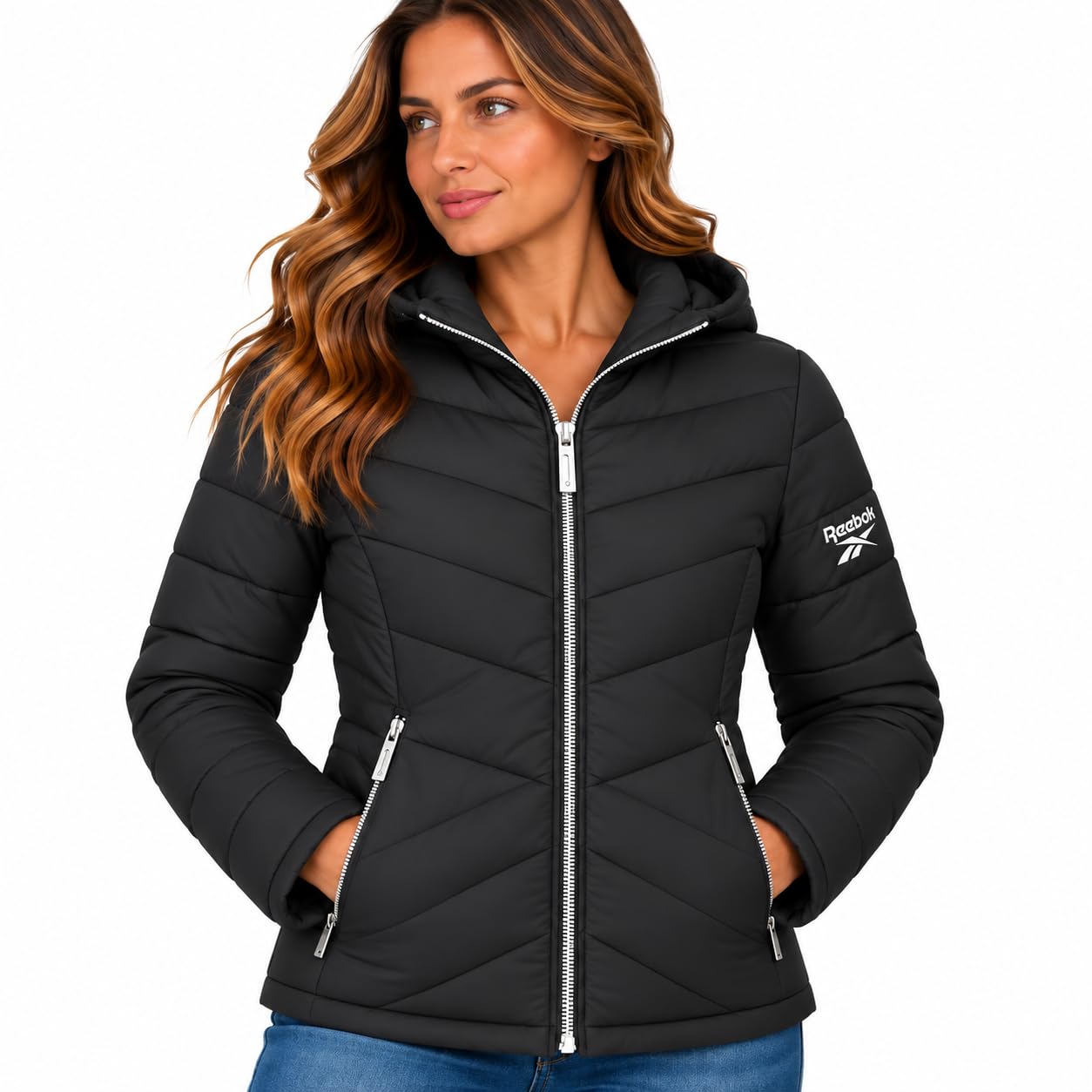 Womens Puffer Jacket Insulated Quilted Winter Parka Coat