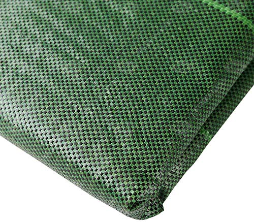Toile de Paillage 125gsm (1m x 10m) GardenersDream - Bâche Jardin Anti-Mauvaises Herbes, Verte, Anti UV, Résistante Cover