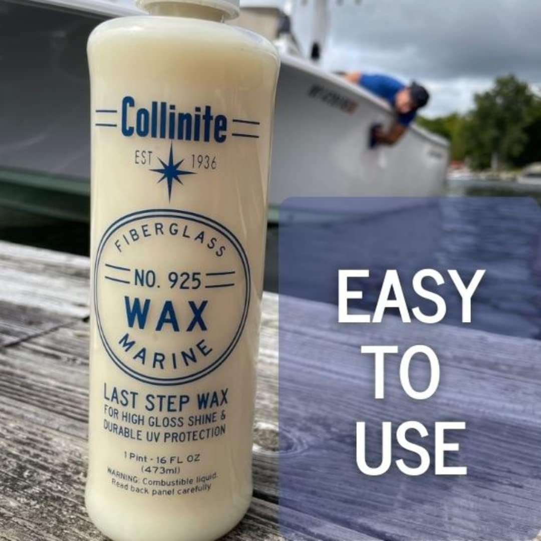 Collinite N° 925 Cire marine en fibre de verre + chiffon en microfibre 40 x 40 cm 500 g/m² – Kit parfait pour l'entretien des bateaux et yachts Fiwiko