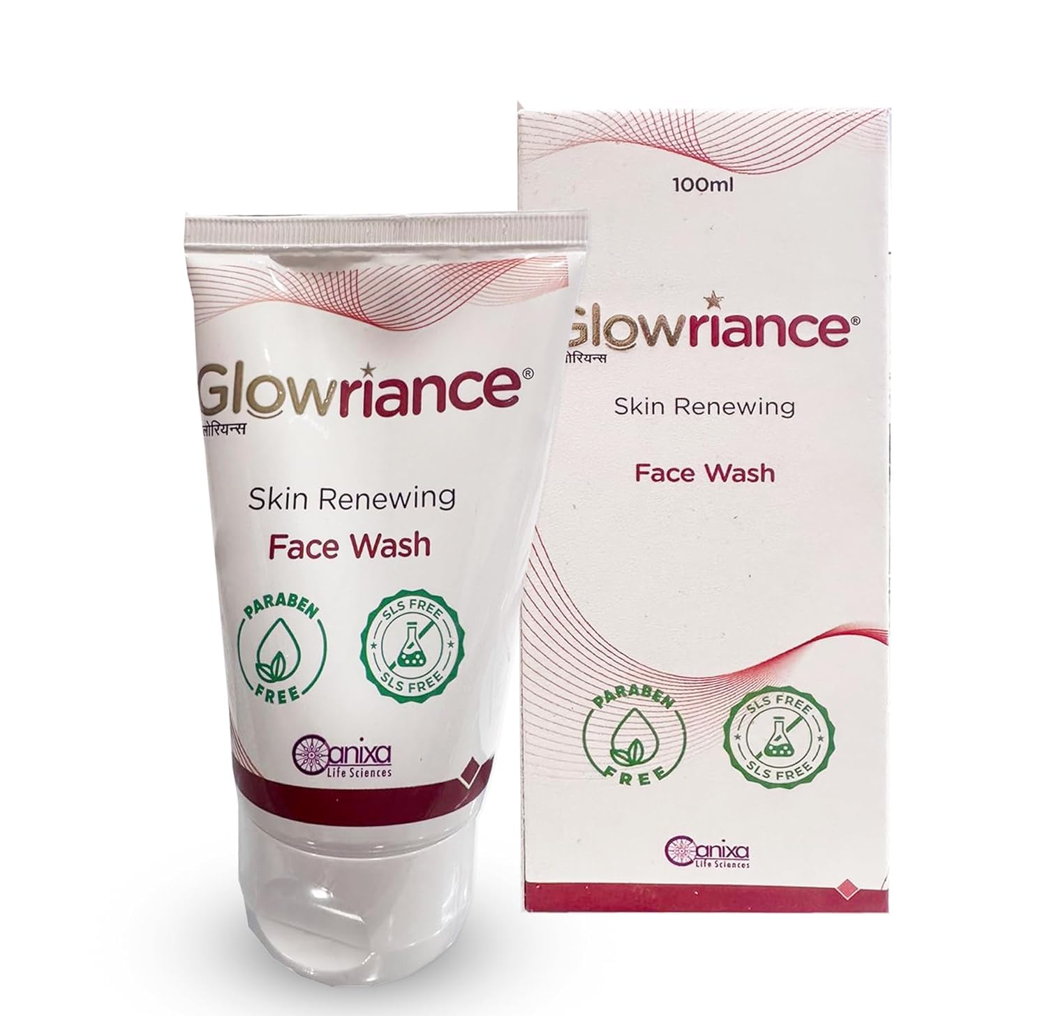 Glowriance Skin Renewing Face Wash, Paraben Free, SLS Free, 100ml