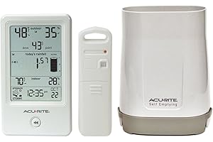AcuRite 01089M Rain Gauge with Thermometer & Humidity: Best-Rated Electronic Rain Gauge for Outdoor Use