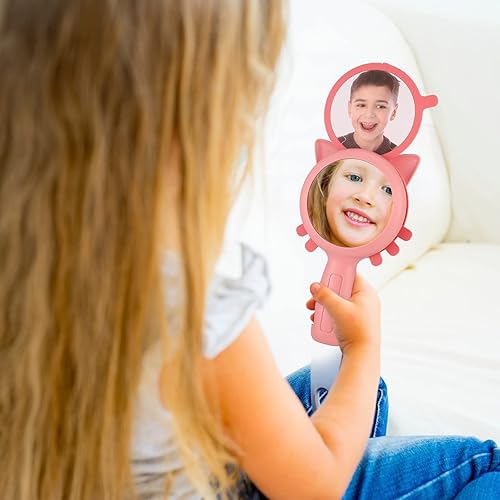 Miniatura 6 de Yaomiao 4 piezas de espejo irrompible para niños, de mano, aprendizaje socioemocional para niños pequeños, espejo irrompible, juguetes de gestión de