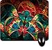 Stained Glass Flower Petals Square Mousepad - Stylish, durable office accessory and gift